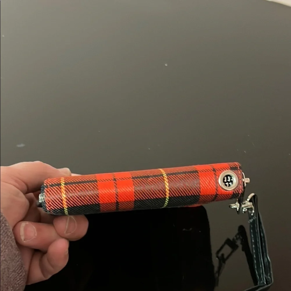 Plaid Red and Black Wallet - Picture 2 of 5